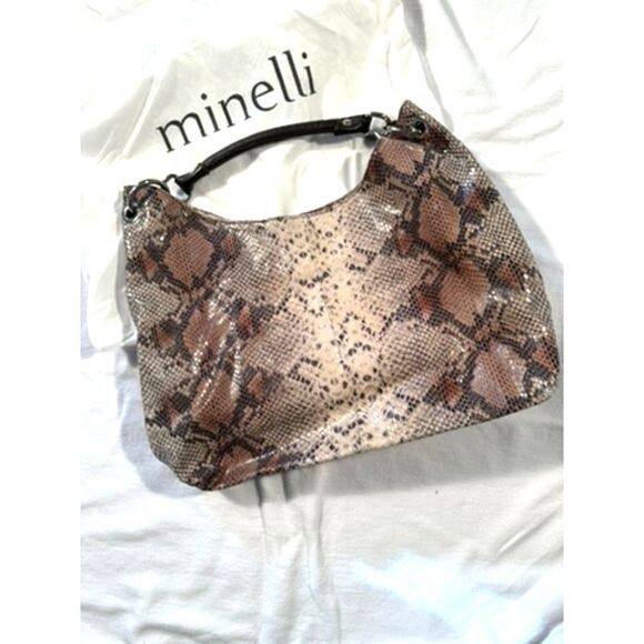 Stunning python printed handbag from Minelli - Picture 1 of 6